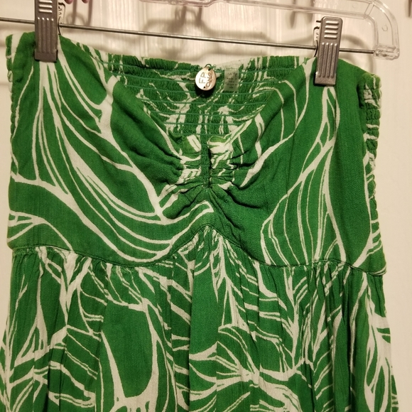 Free One Strapless Maxi Dress Green Size XS - Picture 6 of 6